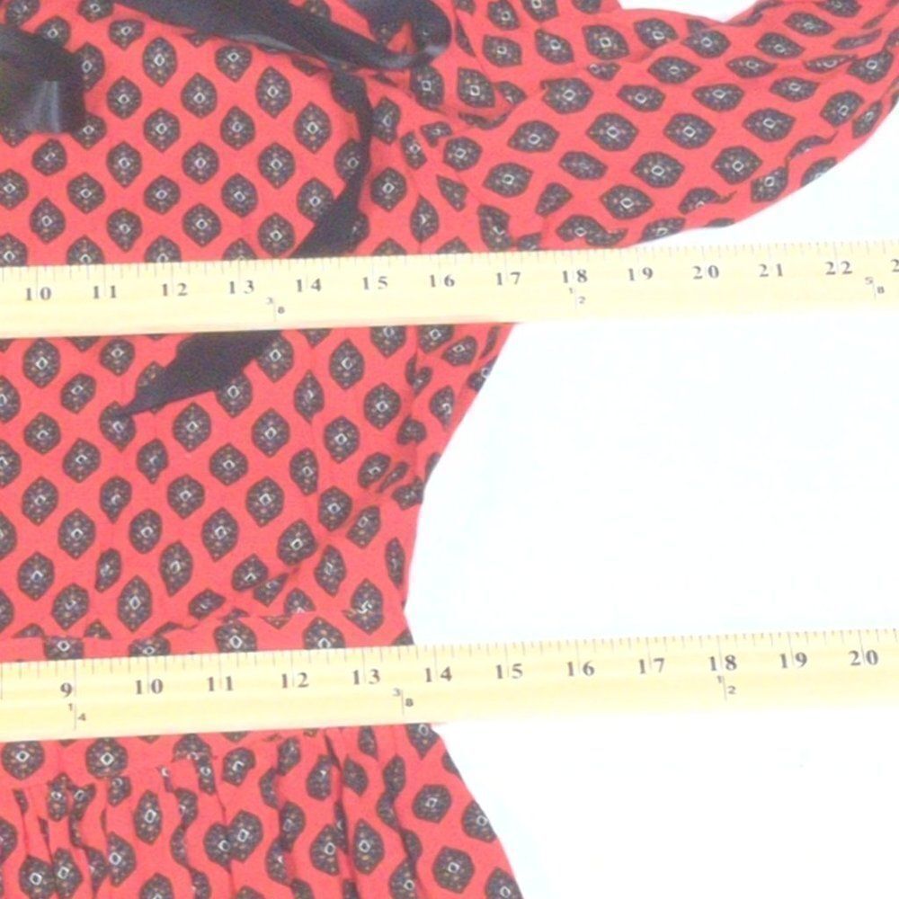 Vintage Lanz Originals Maxi Dress, c 1970s Black/Red, Size 7/8 - Picture 11 of 12